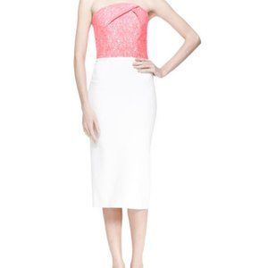 Roland Mouret Electra Lace-Top Dress, Size 40